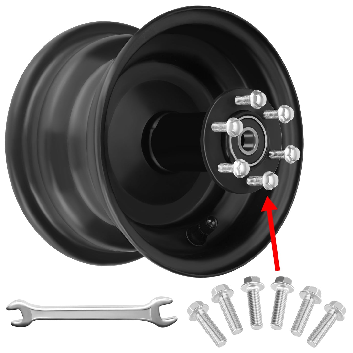 GREHUA Universal 12Pcs Mini Bike Wheel Hub Mounting Bolts for Baja Doodle Bug DB30 Hensim Motovox MBX10 MBX11 Mega Moto Coleman CT100U Trail 100 CC100X CK100 SK100 Taotao GK80 Go Kart 79cc 97cc Parts