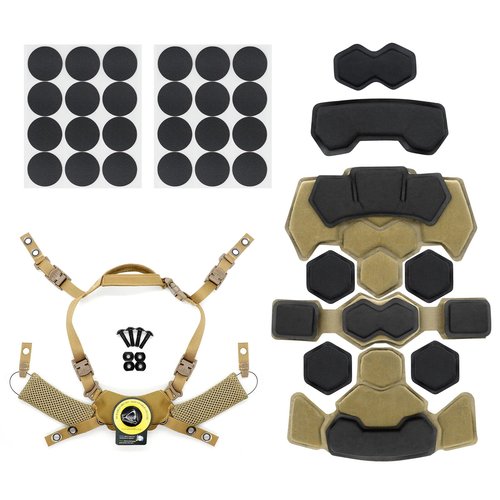 Yzpacc Tactical Helmet Pads and Helmet Chin Strap Replacement Adjustable for Tactical Fast MICH ACH Bump FMA EXF Helmet Replacement Accessories Kit