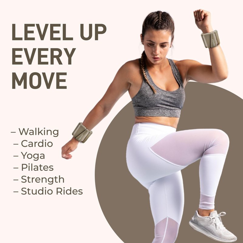 Svära Söl Wrist and Ankle Weights for Women and Men, Ankle Weights 1lb Each | 2 pack Wrist Weights for Women Adjustable Silicone Fitness Accessories | 2lb Weights Set, Home Workout