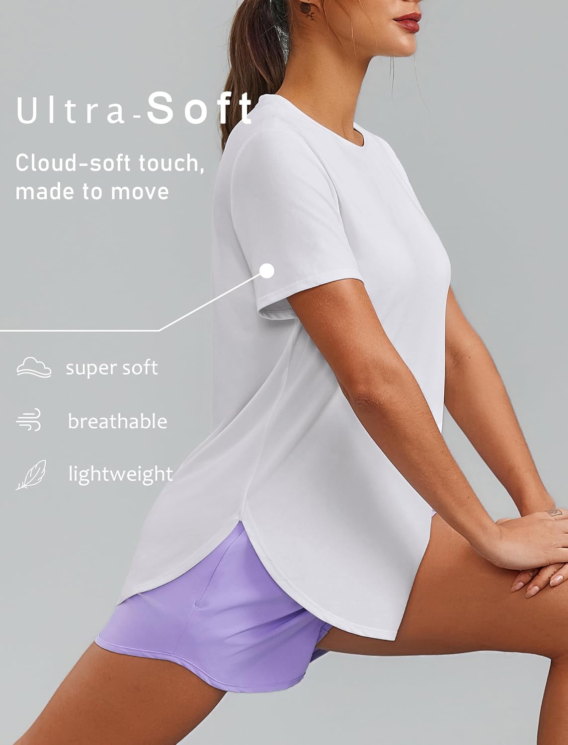 PINSPARK Workout Tops for Women - Short Sleeve Athletic Shirts | UPF 50+ Quick Dry for Gym & Hiking (S-3XL)