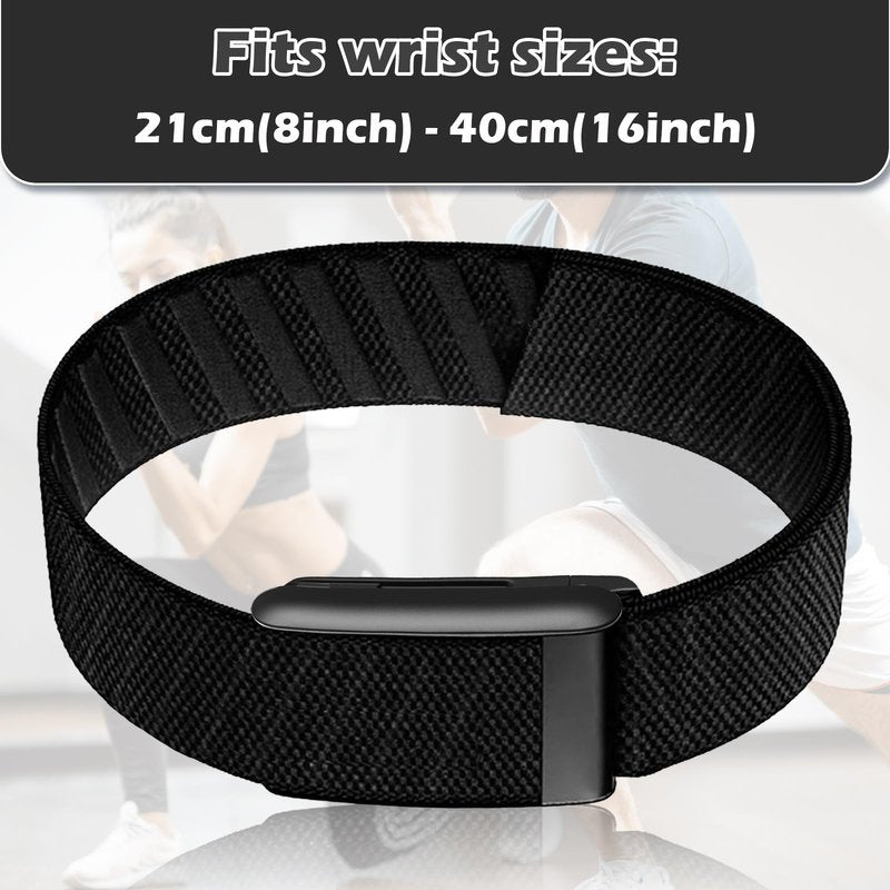 Zeeflufun Bicep-Bands Compatible with Whoop-5.0-Bands, Sport Arm/Ankle Nylon Adjustable Breathable Replacement Straps for Whoop 5.0 One/Peak/Life Men Women(Length 45cm)