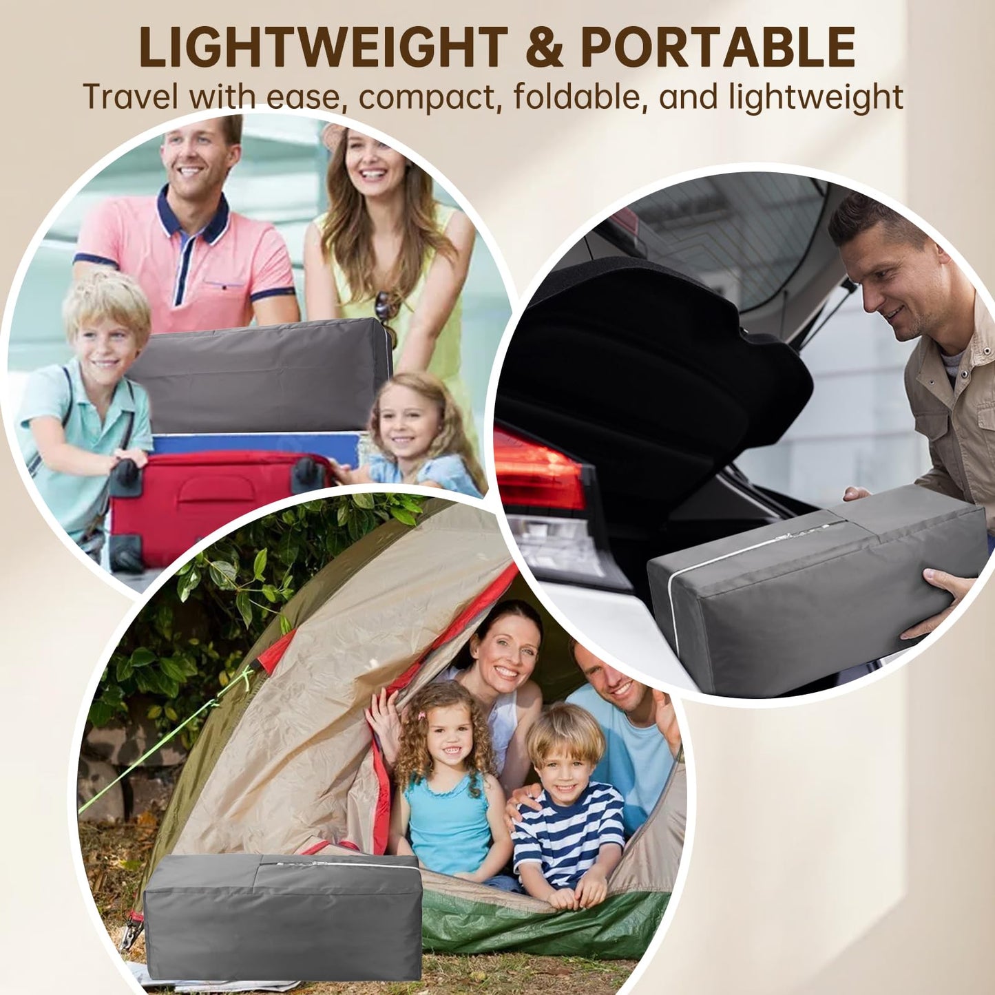 Ajrwiiy Carrying Bag Compatible with Graco Pack n Play - Travel Bag, Lightweight Playard Storage Duffle Bags with Zippers, Easy to Carry, Foldable Duffle Bags for Travel and Storage