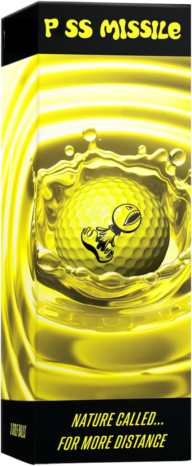 P*ss Missile Golf Balls - 4-Piece Design for Lower Spin & Better Trajectory | High Compression Core