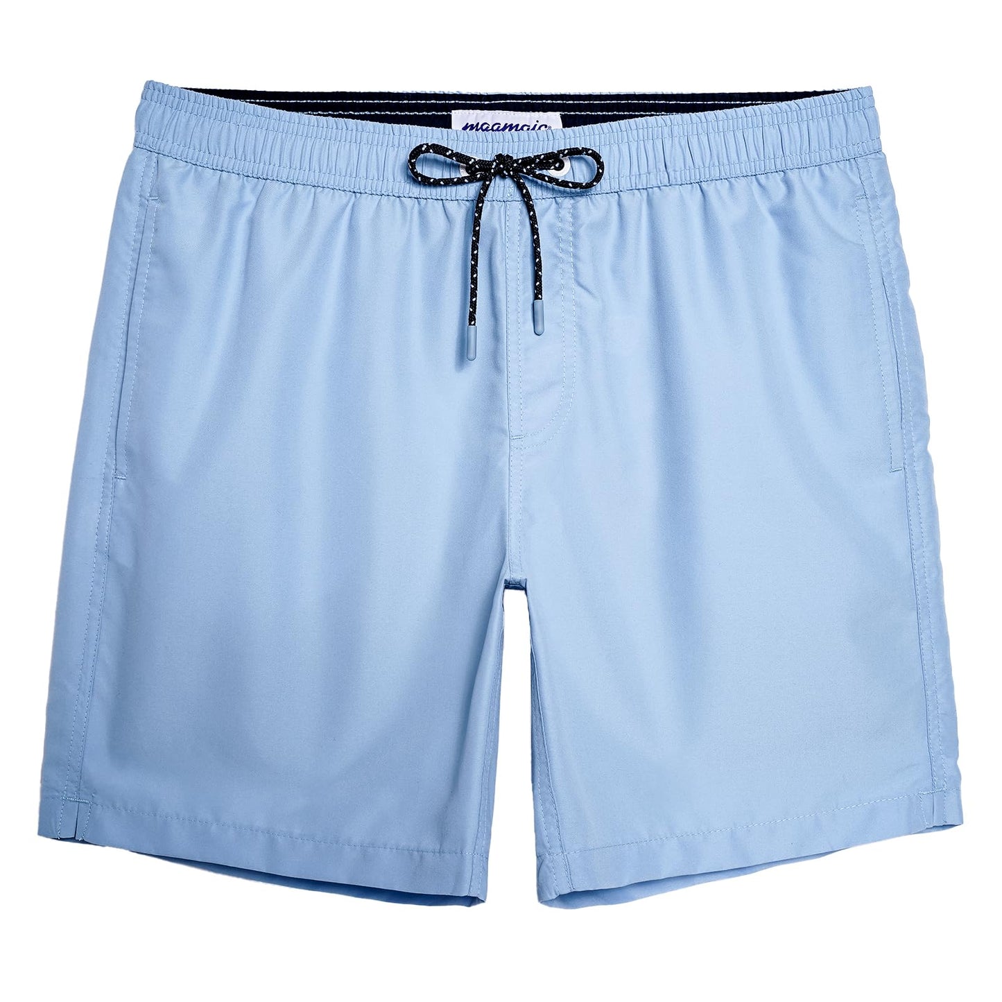 maamgic Mens Swim Trunks Quick Dry Swim Shorts with Mesh Lining Funny Swimwear Bathing Suits 7inch Solid Lake Blue X-Large