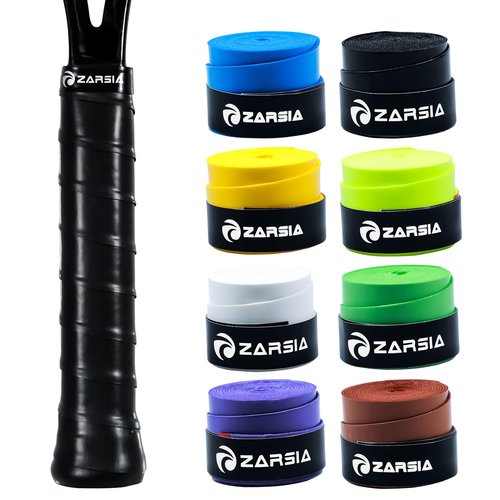 KUZAW 8 Pack Tennis Racket Grip Tape - Tacky Overgrip Non-Slip Sweat-Absorbing Cushion Wrap for Tennis, Pickleball, Badminton, Golf, Baseball, Bat, Universal Grip Tape (8 Pack Multicolor01)