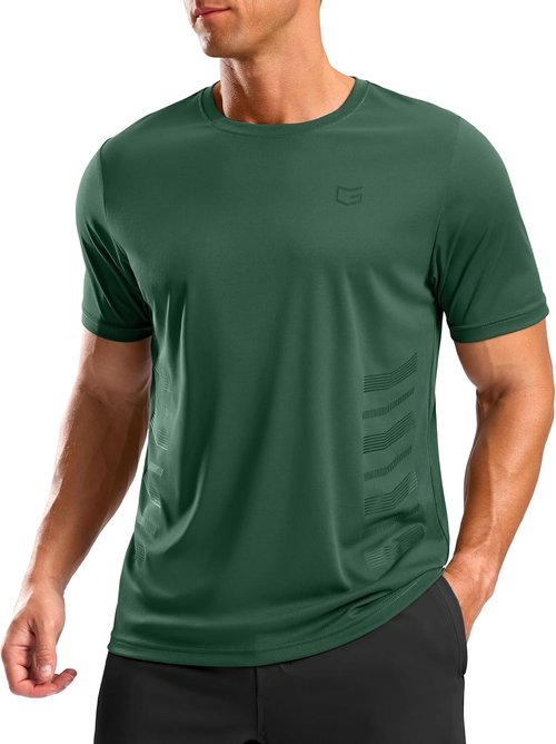 G Gradual Men's Athletic Running Shirt - Quick Dry Moisture-Wicking Short Sleeve Gym Top