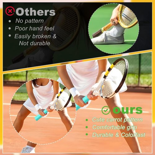 Zhaoyao 20 Pcs Tennis Racket Grip Tape Set – Anti Slip and Absorbs Sweat Tennis Grip Tape Precut Grip Tape for Tennis, Badminton, Pickleball, & Sports Rackets (10 Colors, 2 Pcs Each)