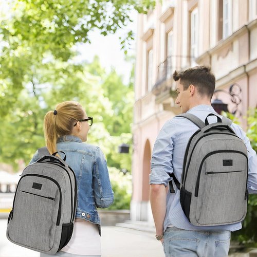 MATEIN Travel Laptop Backpack - Anti-Theft Slim Design | Water-Resistant 15.6 Inch Bag for Men & Women - Grey