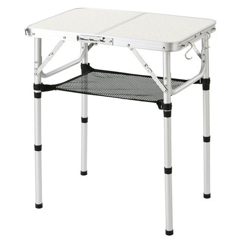 YUFIFAIRY Folding Table Small, 24''L x16''W Camp Aluminum Table with Adjustable Height Legs, Indoor Outdoor Lightweight Portable Folding Aluminum Dining Table for Picnic Camping 2-Feet（10"/19"/27）