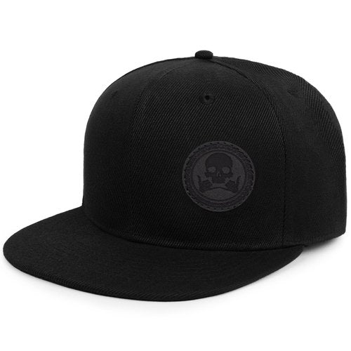 Chicken Noodles Flat Brim Hats for Men - Gothic Style Skull hat Leather Pattern - Hip-Hop Snapback Hat Skeleton Hats for Men-Skeleton
