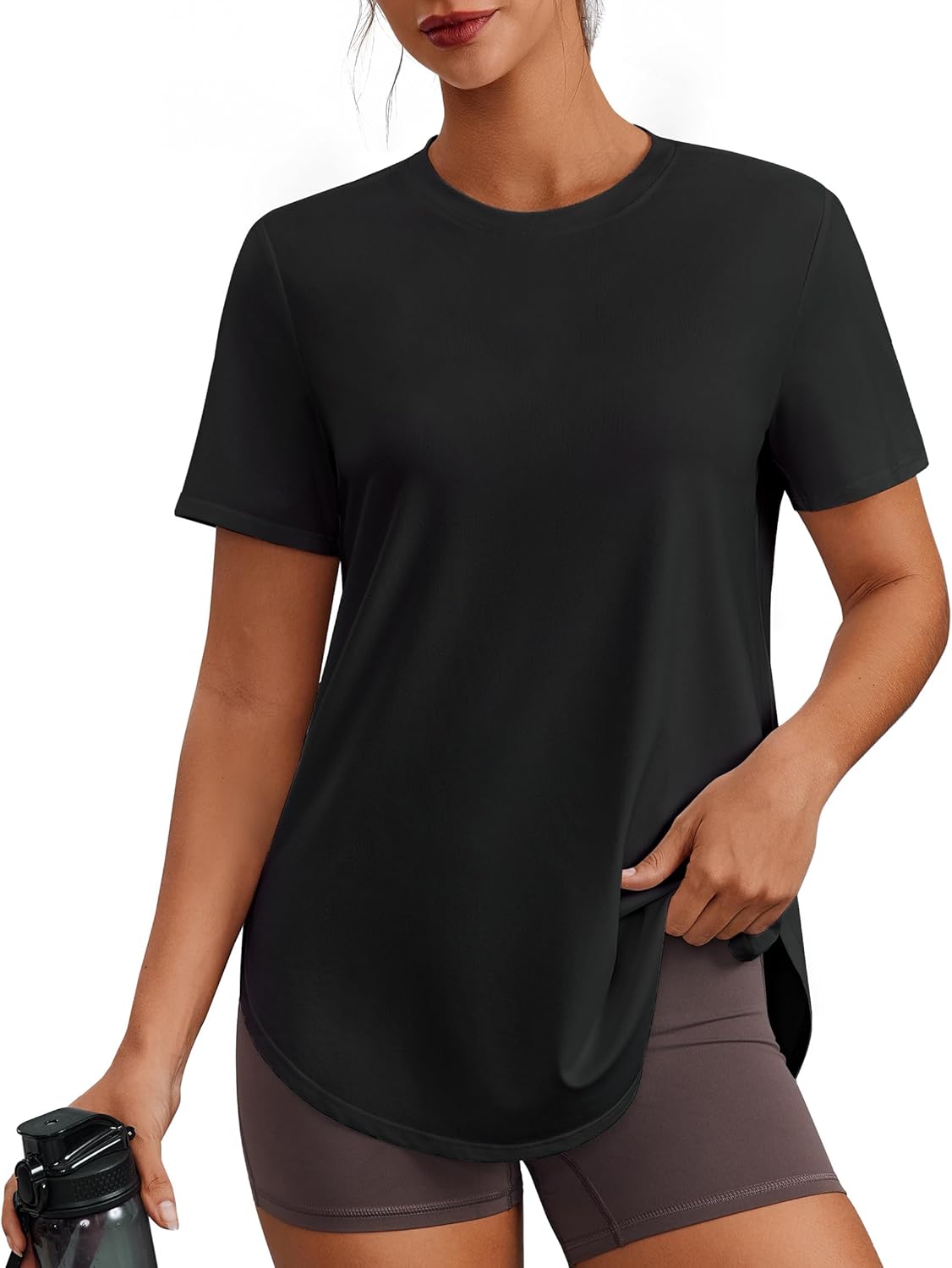 PINSPARK Workout Tops for Women - Short Sleeve Athletic Shirts | UPF 50+ Quick Dry Gym & Hiking Outfits (S-3XL)