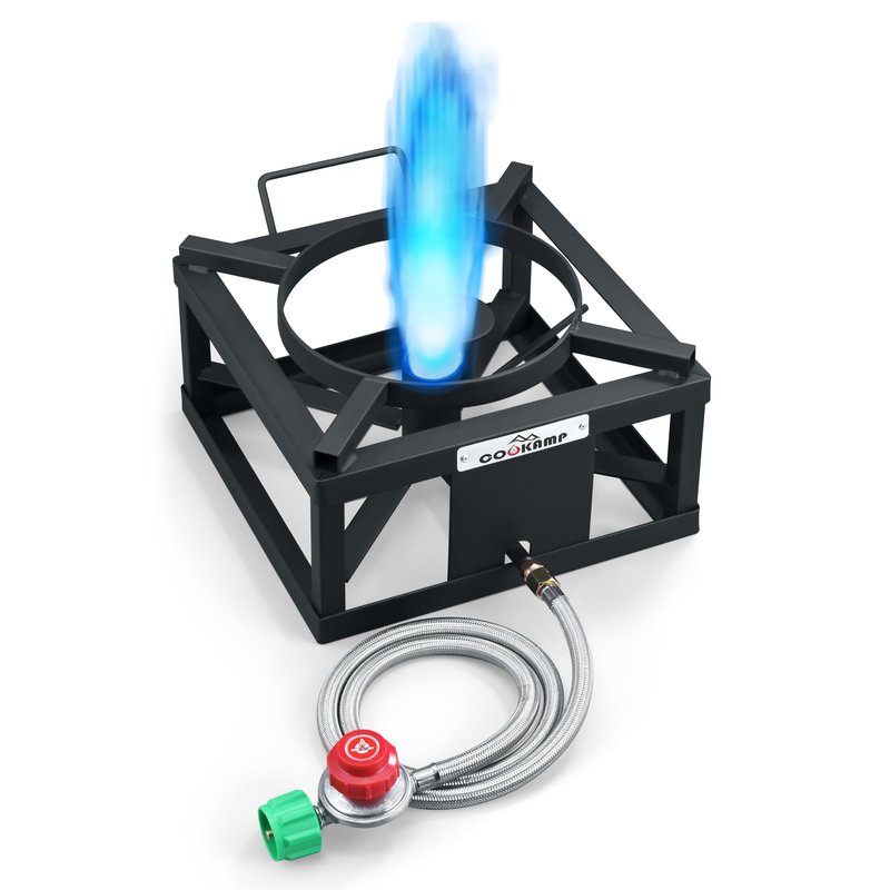 COOKAMP Propane Burner for Outdoor Cooking (Single Burner-Jet Burner)