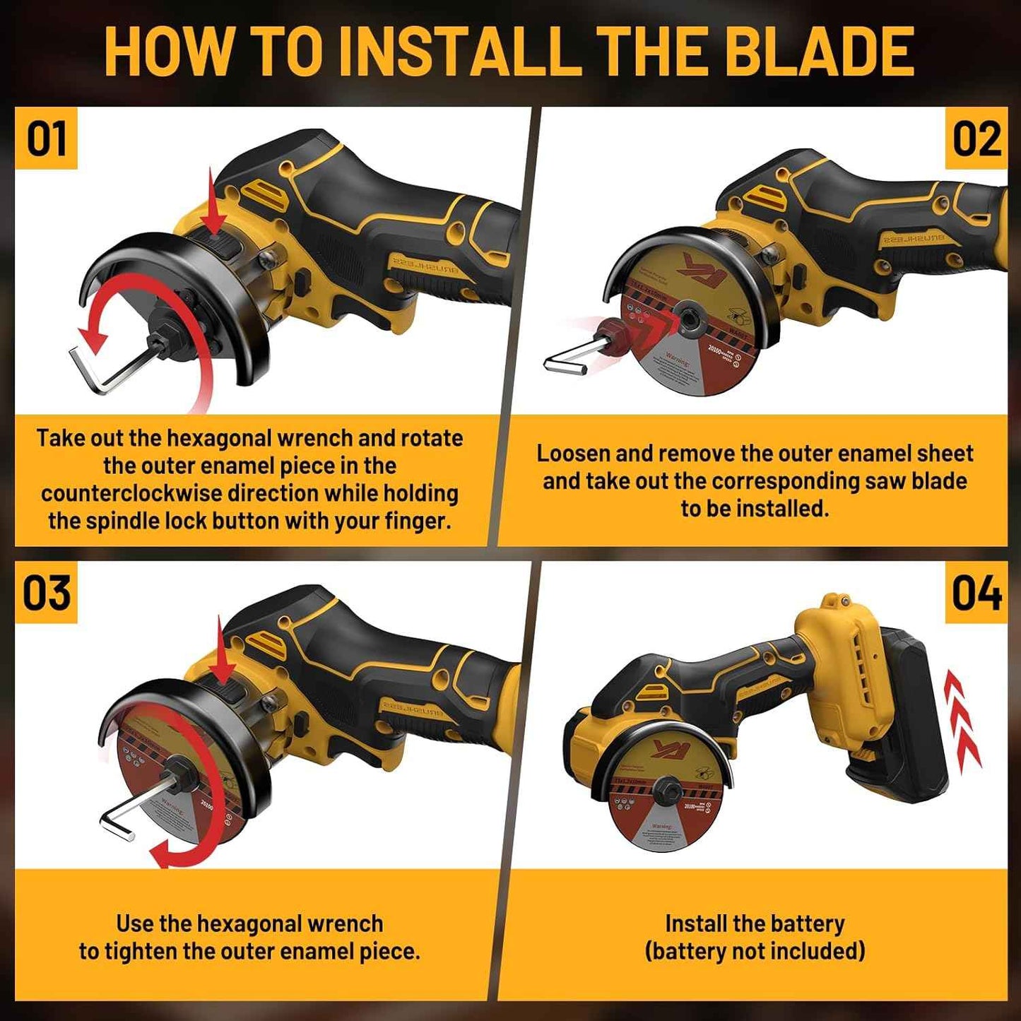 DeWalt 20V MAX Cordless Mini Circular Saw - 3 Inch Cut Off Tool with 5 Blades for Metal, Wood, Tile & Plastic