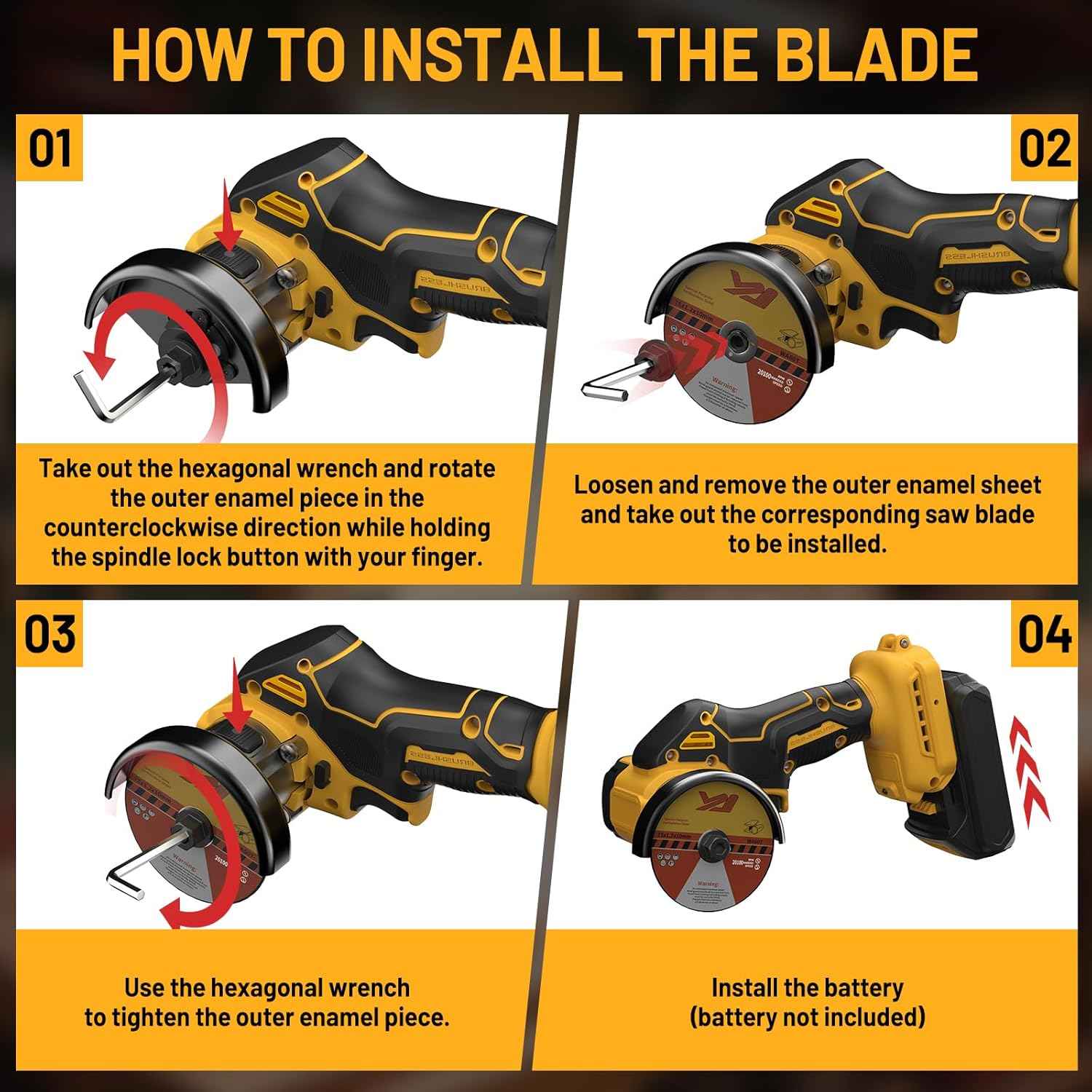 DeWalt 20V MAX Cordless Mini Circular Saw - 3 Inch Cut Off Tool with 5 Blades for Metal, Wood, Tile & Plastic