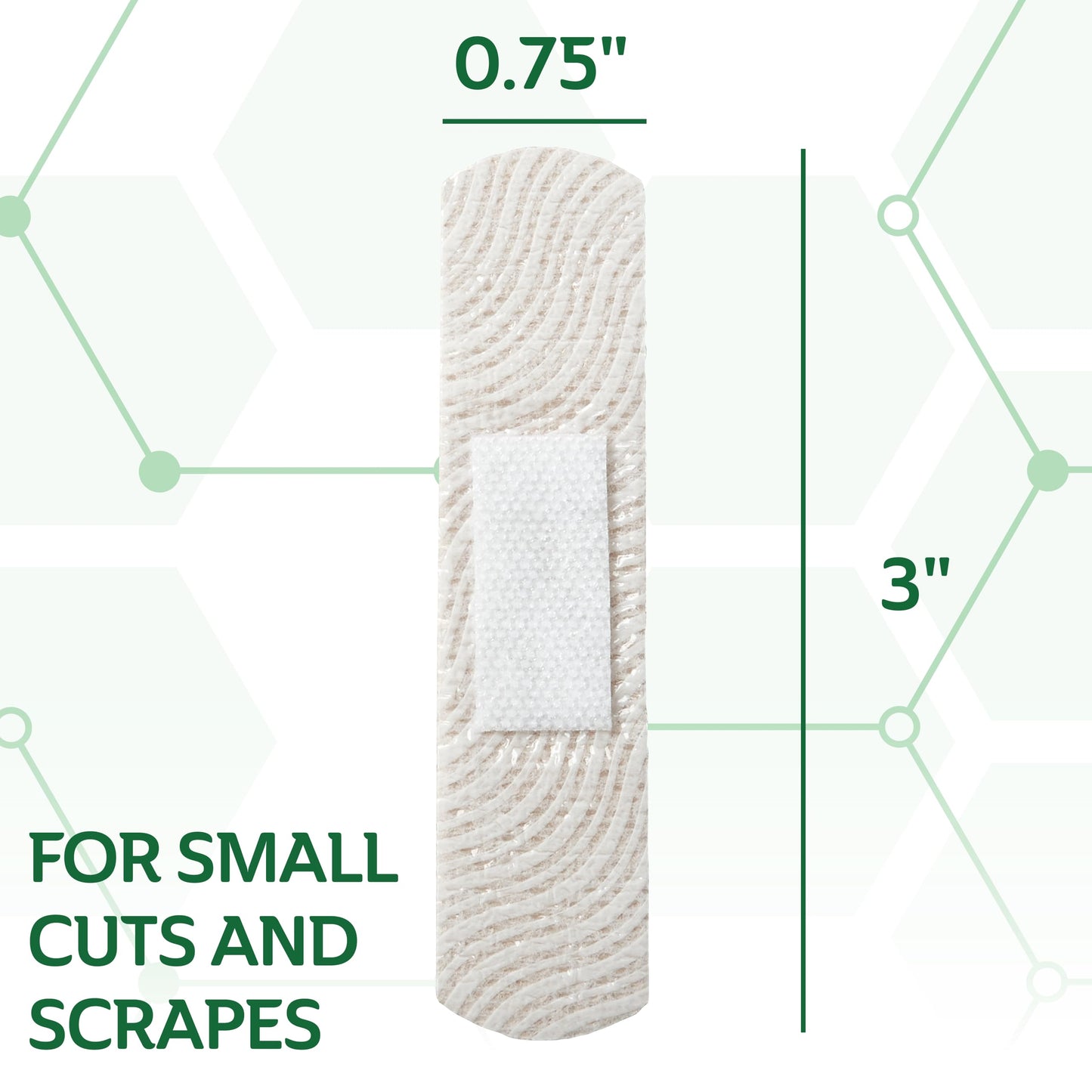 CURAD Truly Ouchless! Silicone Bandages, .75" x 3", for Sensitive or Delicate Skin, Flexible Fabric, Protects Scrapes, Cuts & Burns (Pack of 480)