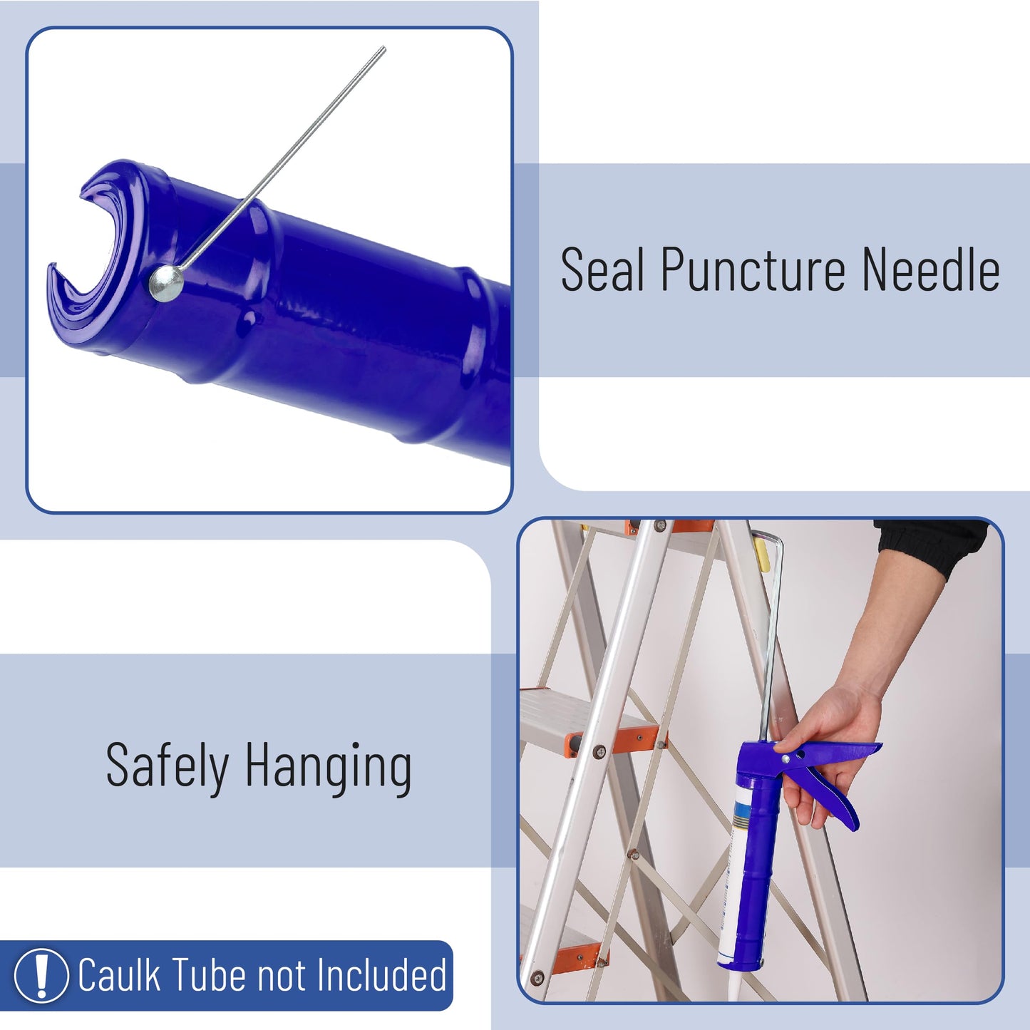 Bates- Caulking Silicone Gun, 10:1 Thrust Ratio, Hand Caulking Guns, No Drip