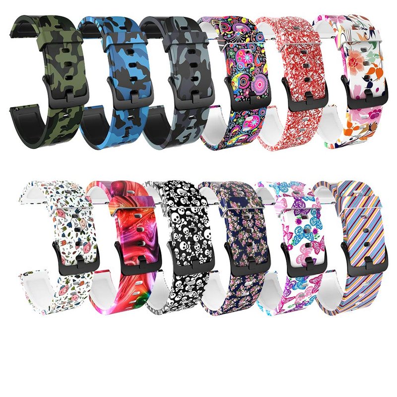 Compatible with Hero Band iii Bands 20mm Silicone Soft Quick Release Wristband Replacement Straps for Hero Band iii SmartWatch Band Women Men (SixColos-A)