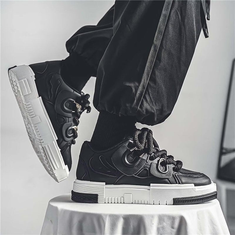 TERBOFIN Men's Walking Shoes Fashion Casual Sneakers Skate Shoes Black