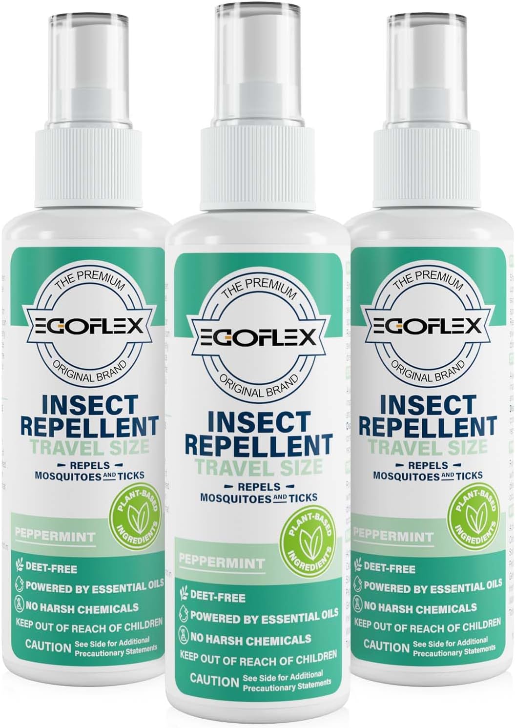 Skiennix Mosquito Repellent Spray - DEET-Free Travel Size Bug Deterrent with Natural Essential Oils - Peppermint Scent - 3 Fl Oz