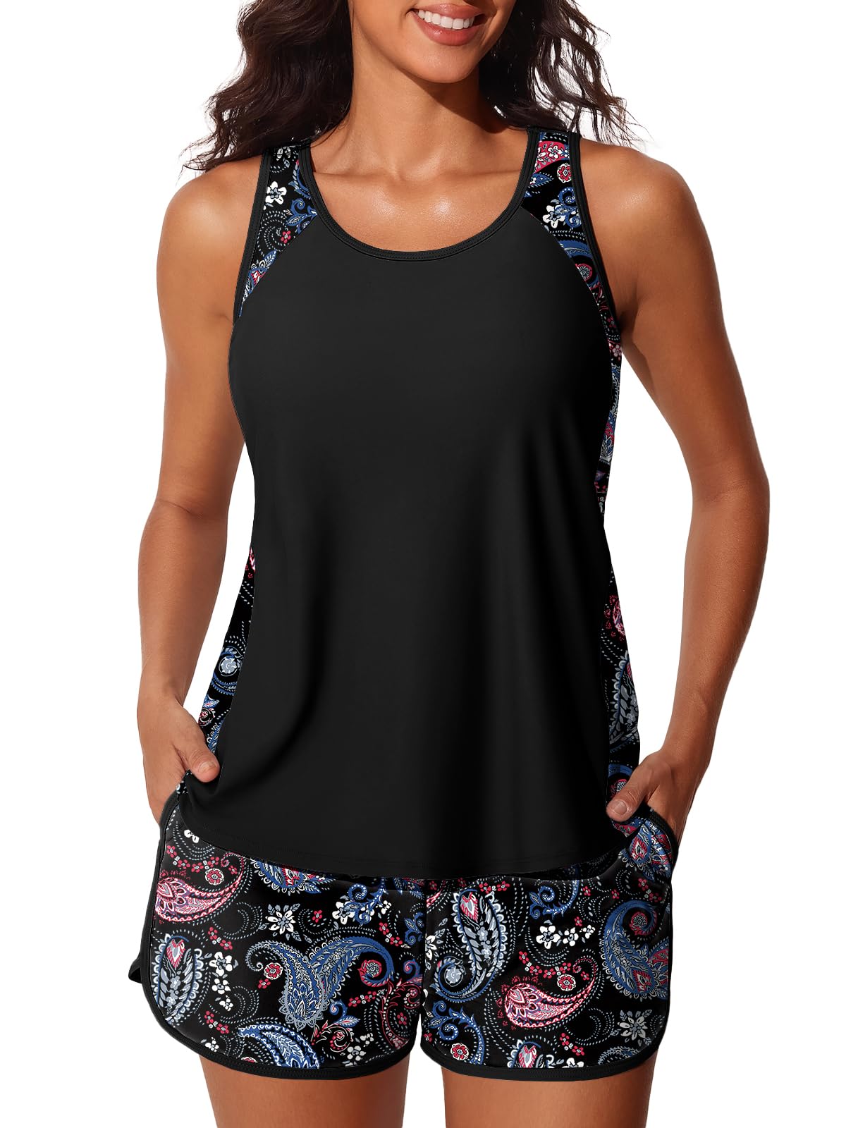 Summer Mae Blouson Tankini Swimsuits for Women Tummy Control Bathing Suits