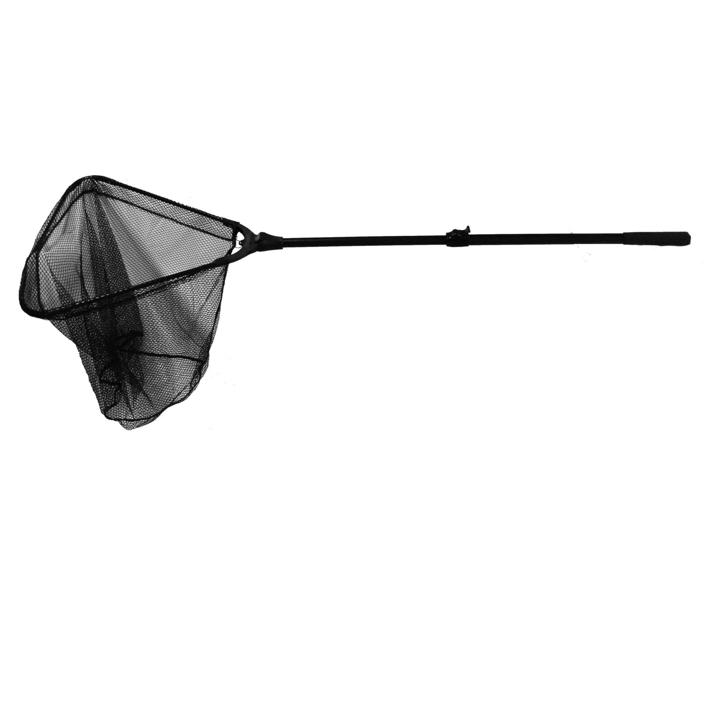 Frabill Folding Net with Telescoping Handle (18 X 16-Inch), Premium Landing Net, Black, One Size (3607)