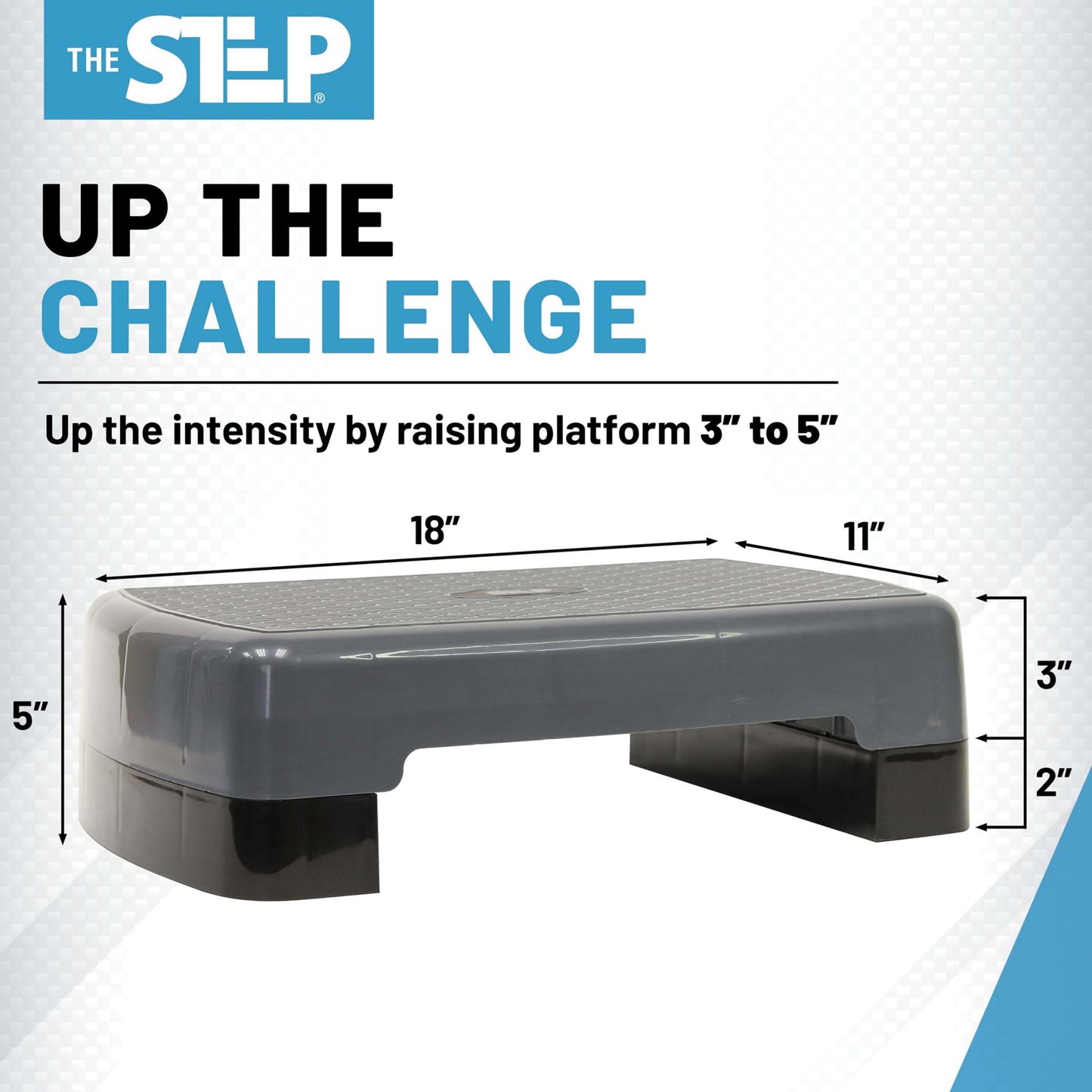The Step Mini Aerobic Stepper for Home Workout Steppers for Exercise,Gray/Black