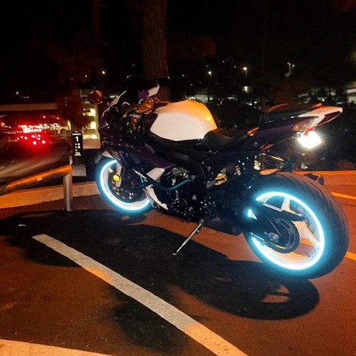 customTAYLOR33 New Special Edition Baby Blue High Intensity Grade Reflective Copyrighted Safety Rim Tapes, 17" (Rim Size for Most SportsBikes)