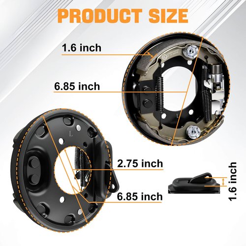 MOSNAI Golf Cart Brake Assembly for EZGO TXT PDS and Yamaha G14 G16 G19 G20 G21 G22, Driver and Passenger Side Brake Assembly Include EZGO TXT Brakes Shoes, OEM# 70998-G01 70998-G02