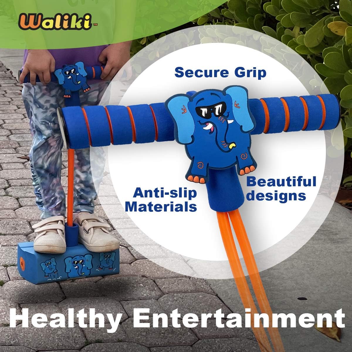 WALIKI Foam Pogo Hopper - Elephant Jumper | Fun and Safe Toy for 4-Year-Olds