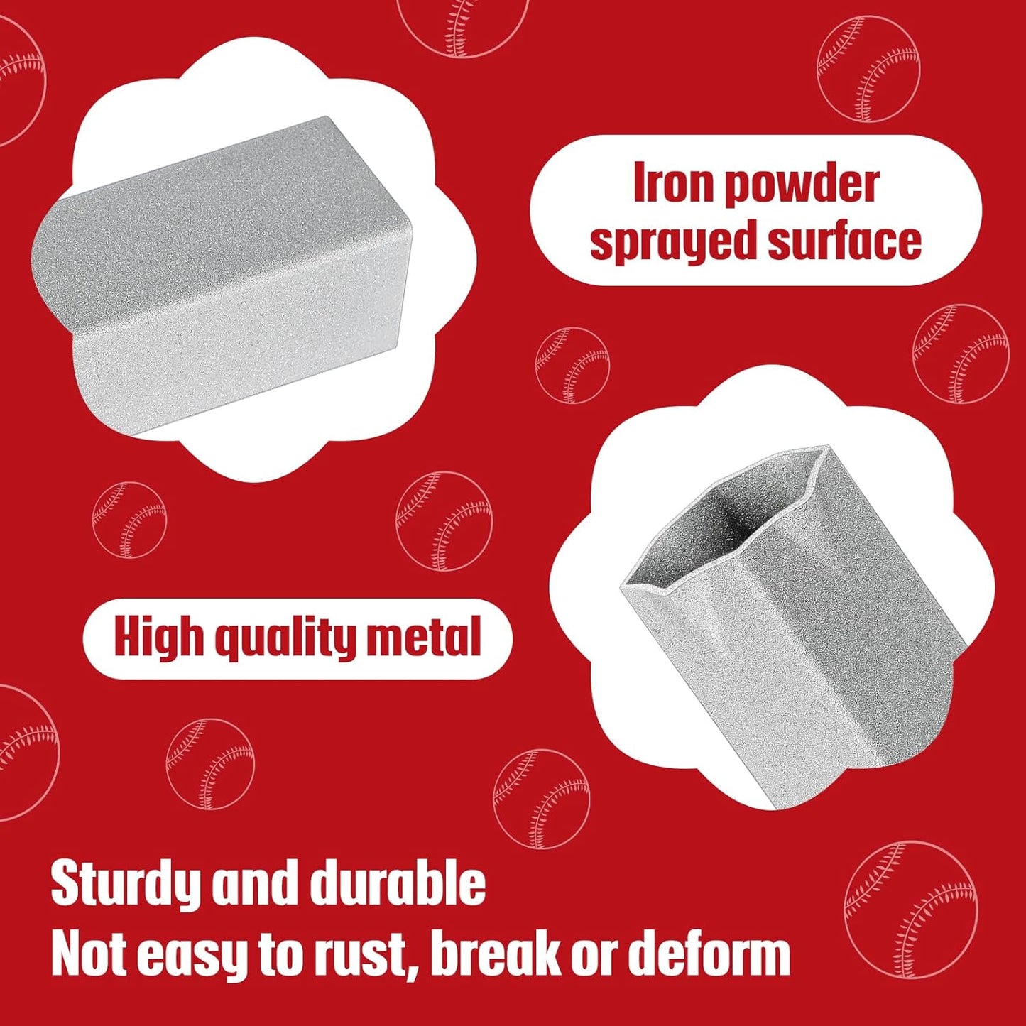 Yaocom Baseball Ground Anchors - Curled Style, 1.8 x 8 Inch, Perfect for Standard/Official Bases