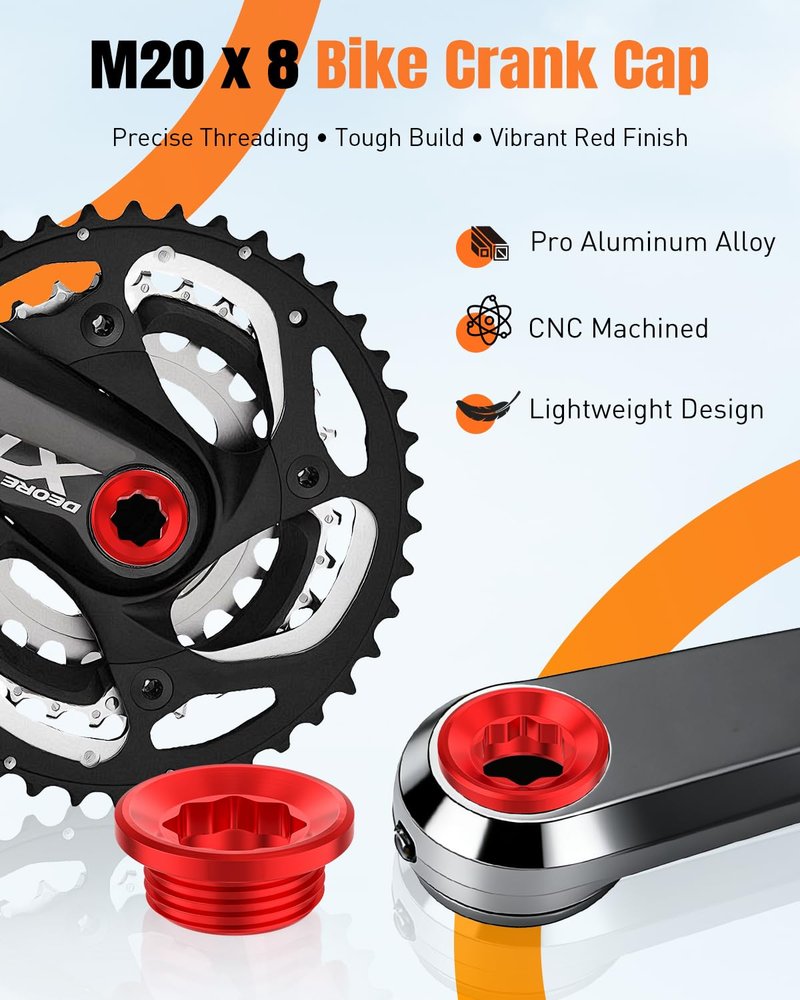 Pawfly 6-in-1 Bike Bottom Bracket Tool for 12/16-Notch 39/41/44/46/49mm External Cups, Bicycle Bottom Bracket Removal Tool with Bike Crank Removal Tool & Bike Crank Cap, Bike Bottom Bracket Wrench