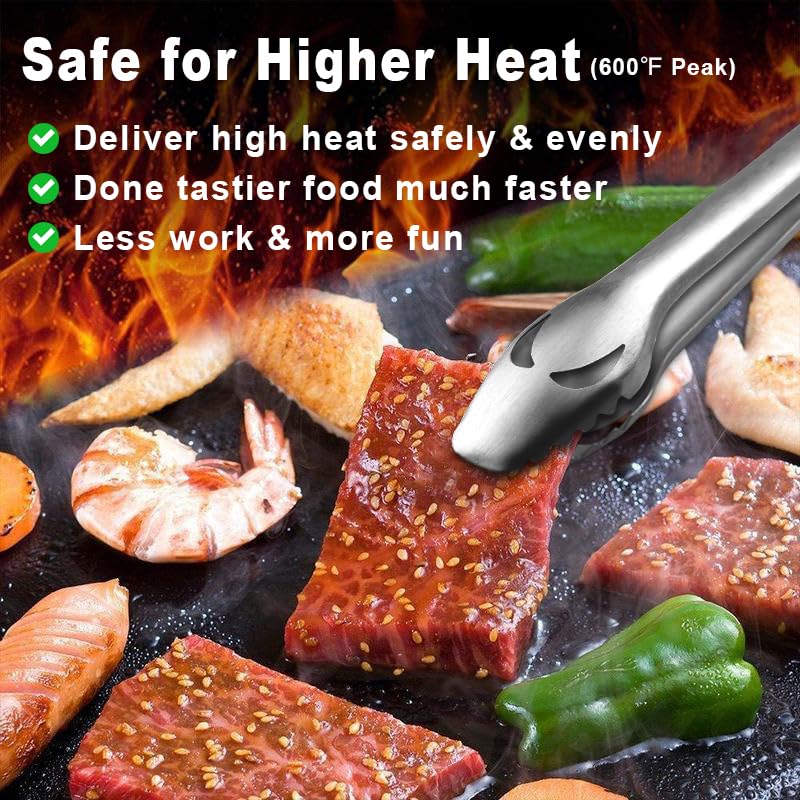 GRILLART Medium Nonstick BBQ Grill Mat Set for Outdoor Grilling - Reusable, Heavy Duty, 600°F Heat Resistant, 2-Pack