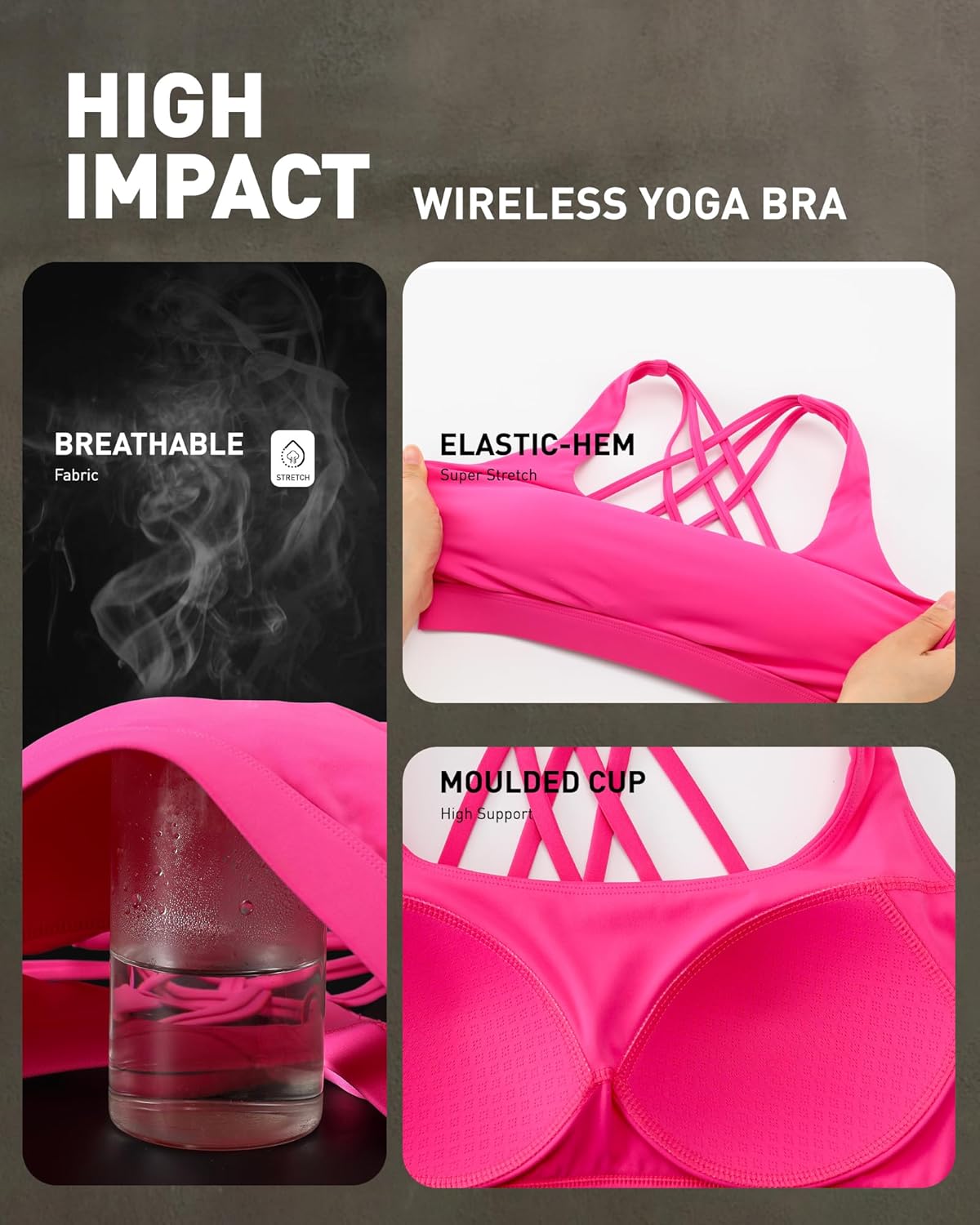 RUNNING GIRL Sports Bra - High Impact Crisscross Back Design for Ultimate Workout Support | Comfortable Fit