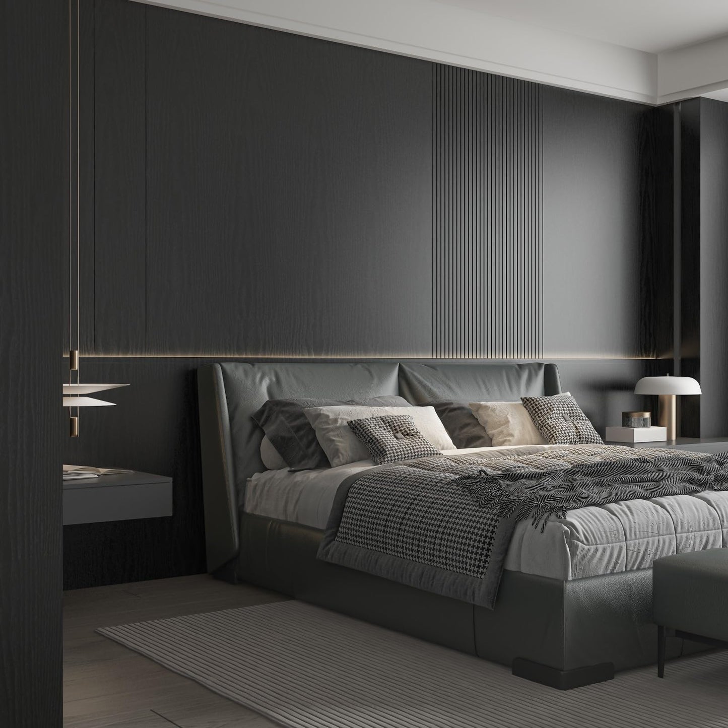 Wood Contact Paper With Tools, Black Peel and Stick Wallpaper Thickened No Tearing Vinyl Wrap, Self Adhesive Faux Wood Grain Wallpaper Cover Cabinets Countertop Wall Furniture Decoration 17.7" X 78.7"