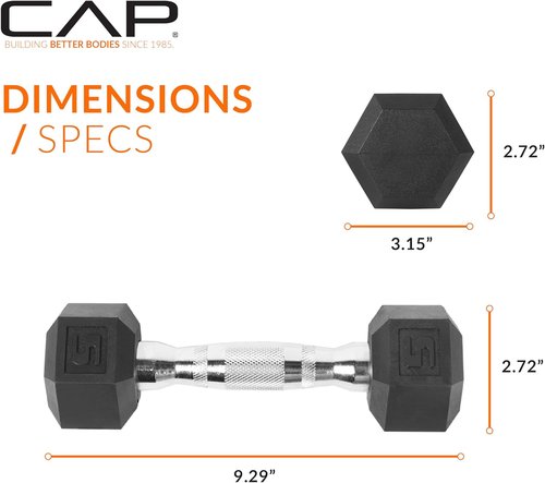 CAP Barbell Coated Dumbbell Weights - Versatile Options in Pairs & Sets for All Fitness Levels