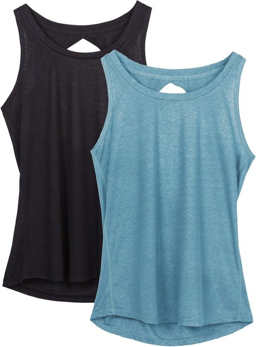 Icyzone Women's Yoga Tank Tops - Lightweight & Breathable Open Back Design | Perfect for Workouts