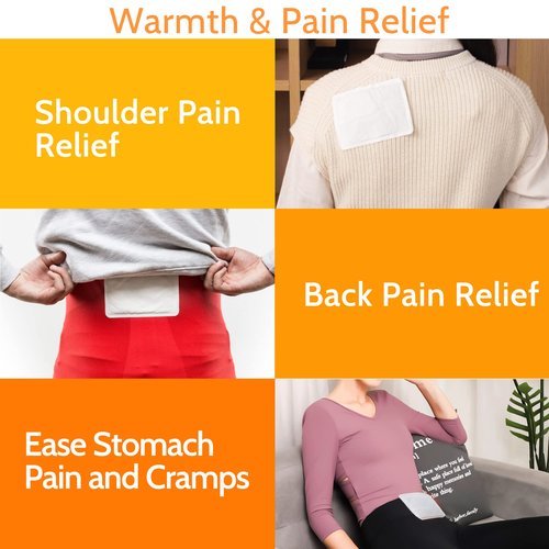 MEDLOT Body Warmers - Long Lasting, Safe Natural Odorless, Air Activated Warmers - Up to 12 Hours of Heat - Disposable Heating Pad for Warmth and Pain Relief - 20 Pack, White