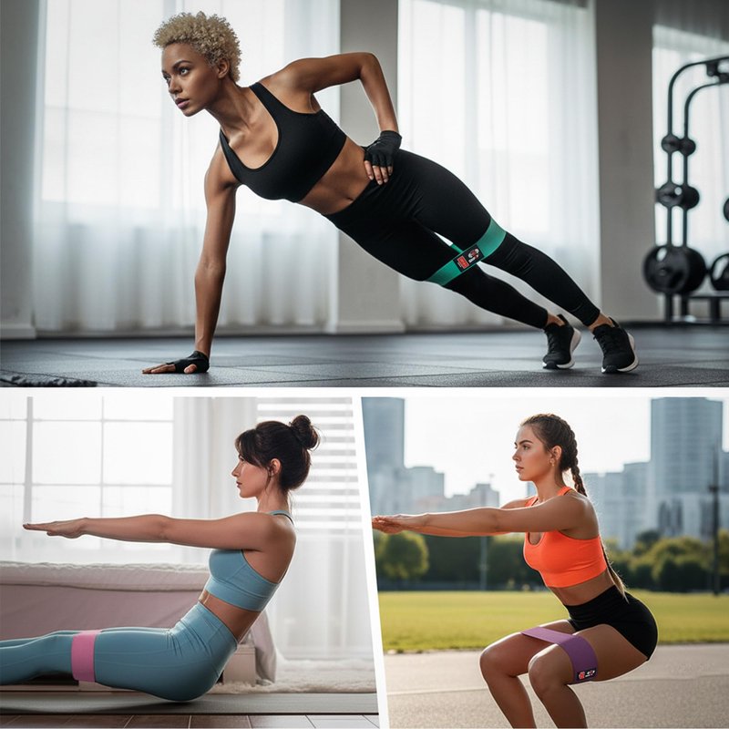 Resistance Bands for Women & Men – 3 Levels Heavy-Duty Fabric Bands for Legs, Glutes & Full Body Training, Gym, Home & Outdoor Workouts, Set of 3 (Purple/Pink/Green)