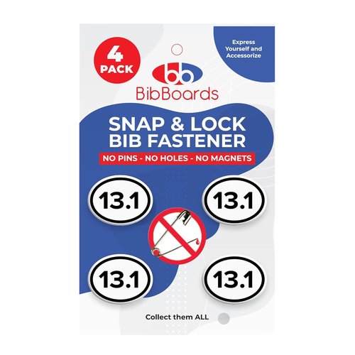bibSNAPS Race Bib Clips - Lightweight Safety Lock Fasteners for Secure Running & Cycling - Reusable & Fabric-Friendly