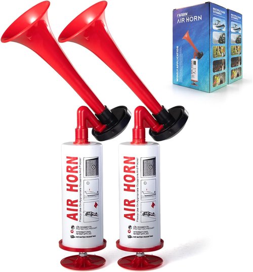 FARBIN Marine Air Horn - Loud Handheld Signal for Boating, Sports, Camping | 2-Pack Personal Safety Alarm