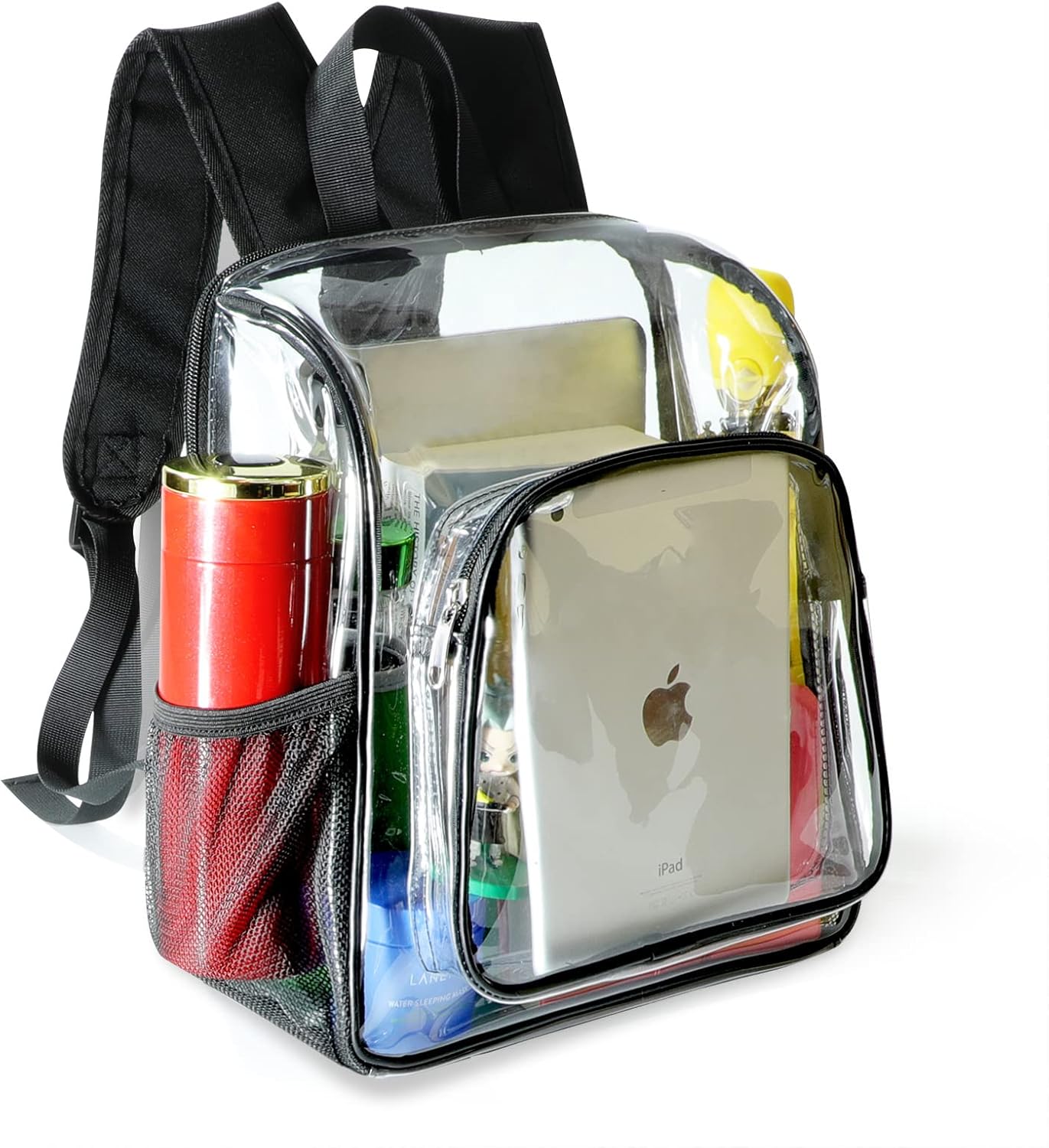 Mildbeer Clear Backpack - Stadium Approved 12x12x6 with 2 Bottle Holders | Ideal for Concerts & Festivals