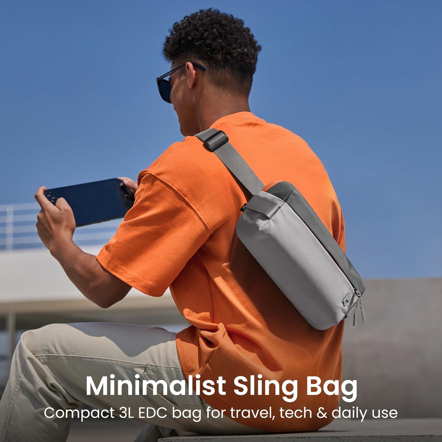tomtoc Compact Sling Bag | Versatile 3L-10L Crossbody Chest Pack for Men & Women - Eco-Friendly X-Pac