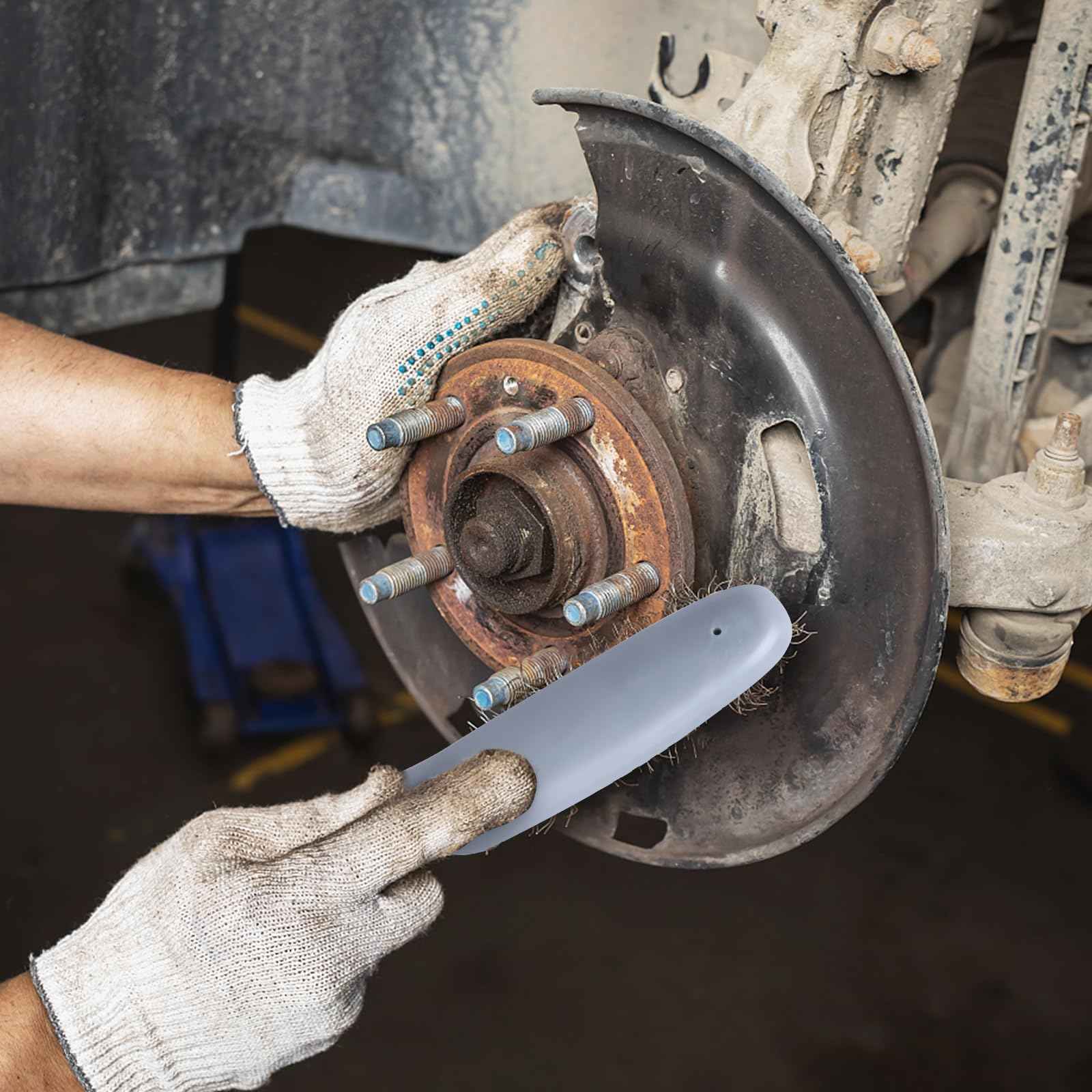 ANDOUNIER Stainless Steel Wire Brush Set 3Pcs,6.9" x 2.6"Size,144 Bundles of Bristles,Block Wire Brush with Strong Handle,for Cleaning Welding Slag & Rust,Dust and Paint Scrubbing