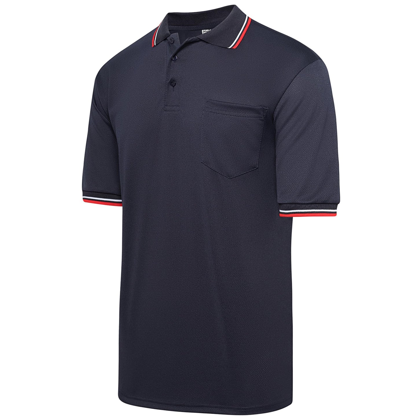 Murray Sporting Goods Short Sleeve Polo Baseball and Softball Umpire Shirt - Sized for Chest Protector (Navy Blue, XX-Large)