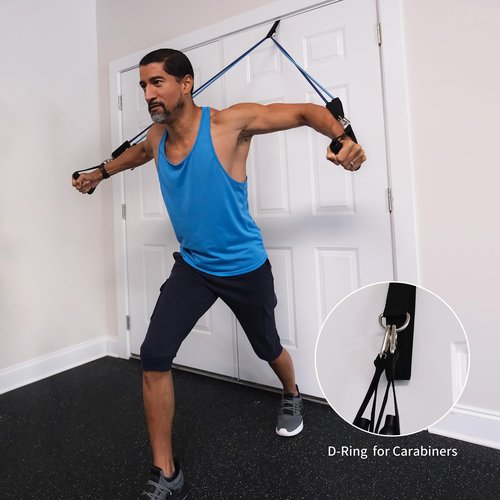 Resistance Bands Set with Separate Outdoor Anchor, KAKICLAY Exercise Bands for Indoor and Ourdoor Use, Versatile Resistance Bands for Men and Women