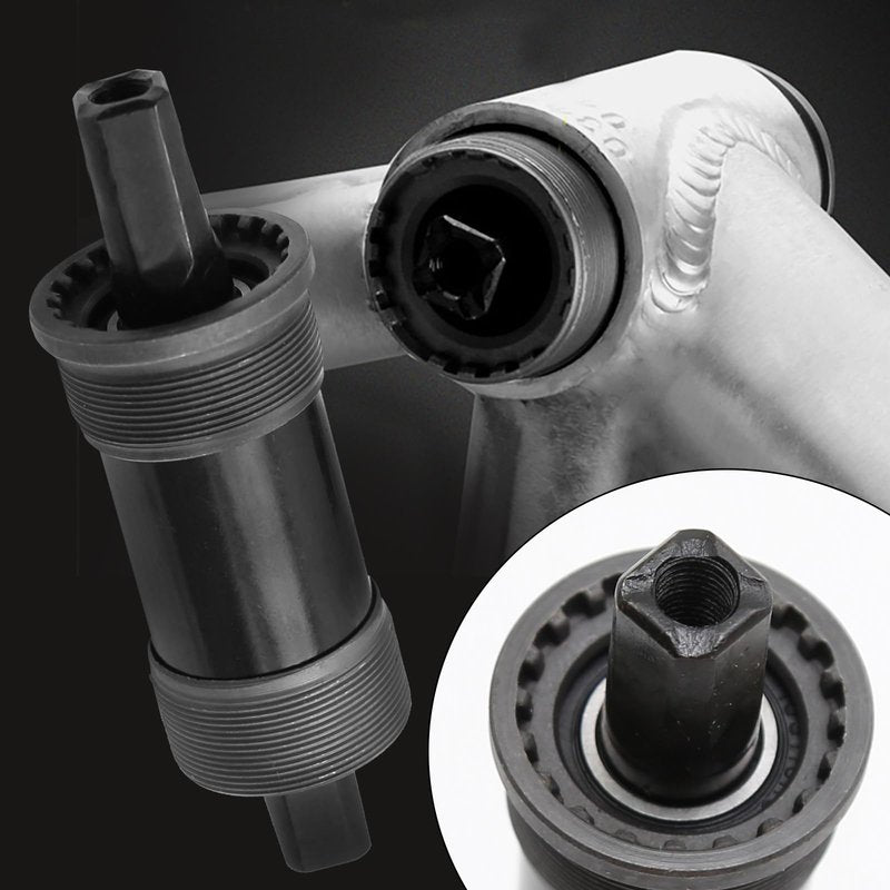 Hoypeyfiy Bike Bottom Bracket Mountain Bike Square-Taper Bottom Bracket Bicycles 68mm Replacement for Shimano Tourney TX800 Series (68x124mm)