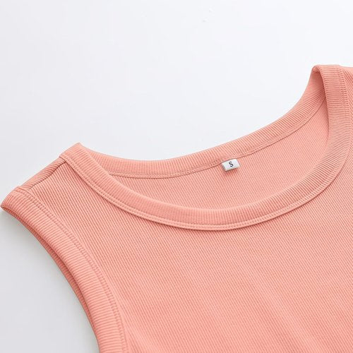 ANRABESS Women's Sleeveless High Neck Tank Top - Casual Slim Fit Ribbed Design for Summer