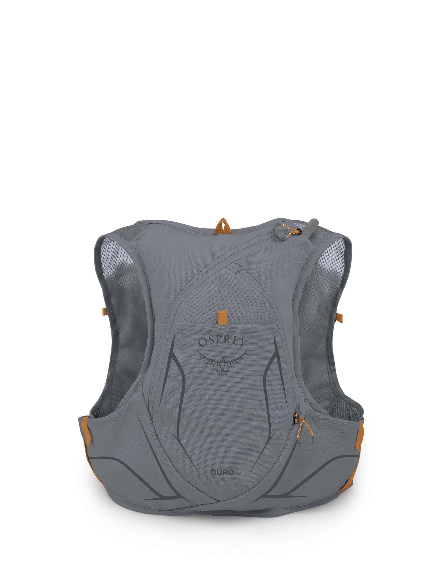 Osprey Duro 6L Men's Running Hydration Vest with Hydraulics Reservoir, Phantom Grey/Toffee Orange, Medium