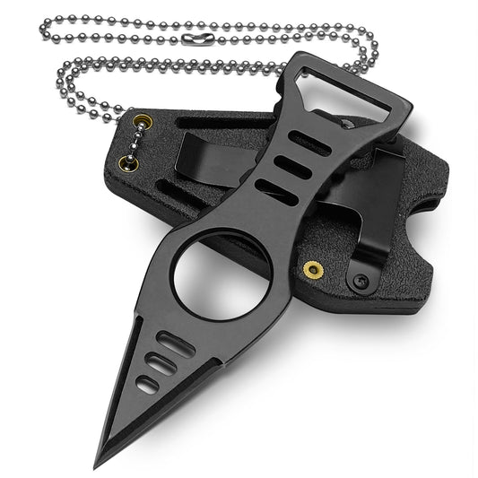 LIUGEYI Neck Knife with Sheath and Necklace, 4.4'' Small EDC Fixed Blade Knives for Men, Outdoor, Survival, Camping Gear
