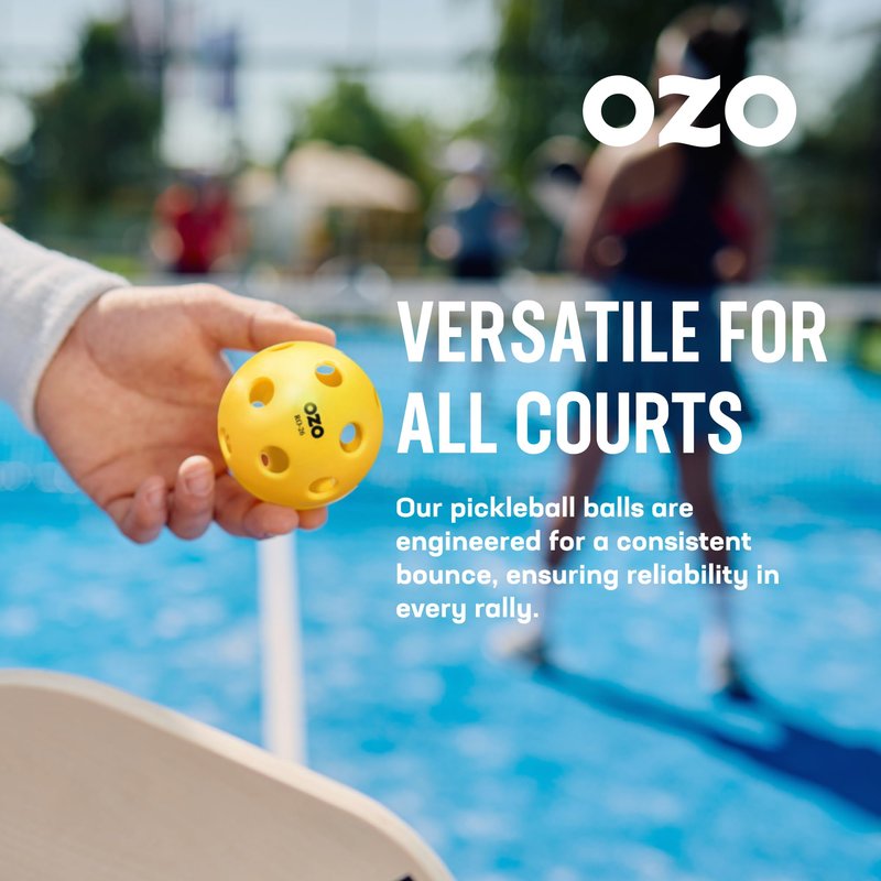 OZO Pickleball - Set of 100 Indoor Balls, 26 Holes, Injection Mould